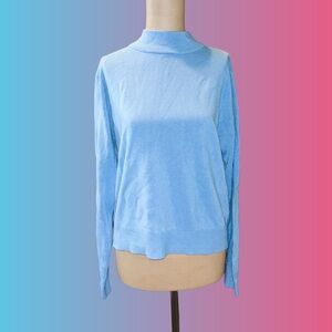 Light Blue Turtleneck Sweater